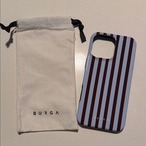 BURGA Striped Phone Case - blue and brown